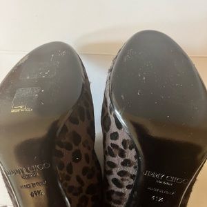Authentic Jimmy Choo pony hair grey and black bootie